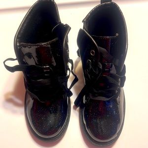 Black glittery boots